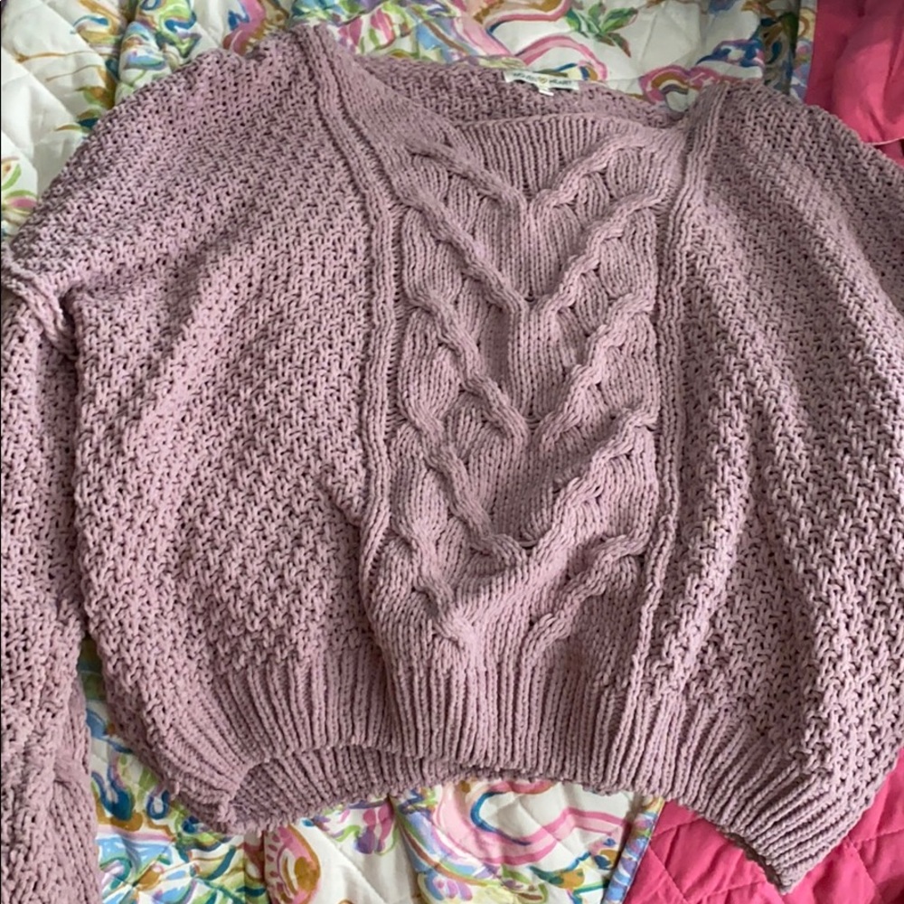 A beautiful lavender sweater